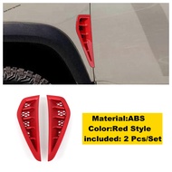 CJ7F ปีกด้านข้าง Fender Air Guide Vent Grill Grille Hole สัญลักษณ์ Abs Flow สปอยเลอร์ฝาครอบ Fit Trim