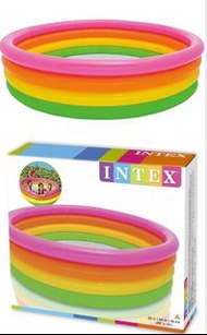Intex Pool 四色彩虹圓形充氣嬉水泳池 (全新未開)