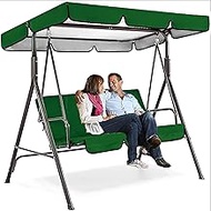 Swing Canopy Top Cover Replacement Canopy and Swing Cushion Cover, Waterproof 2 and 3 Seater Swing Replacement Top Cover,for Garden Outdoor Swing Bench Patio,Blue,164x114x15cm/65x45x6''