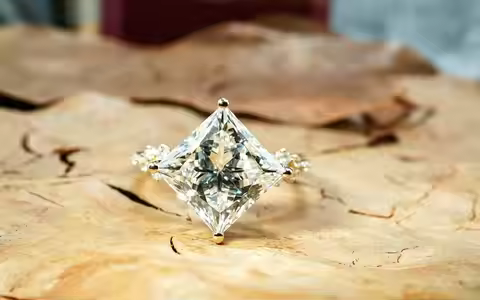 IGI Certified 4.0ct Princess Cut Lab Grown Diamond Engagement Ring 14K 18K Solid Gold E VS1 Bridal W