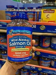 [HCM]Viên dầu cá hồi Pure Alaska Omega 3 Wild Salmon Oil 1000MG 210 viên[Hàng Mỹ]