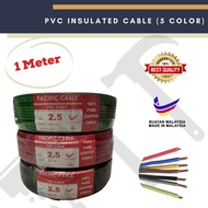 [1 METER]  1.5mm 2.5mm PVC Cable | Insulated Wire Wayar Kabel | Cable Color 三色电线 | Wire Warna | Wire