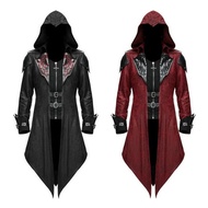 Men's Vintage Patchwork Jacket Medieval European Style Gothic Dark Costume Halloween Party Outfit