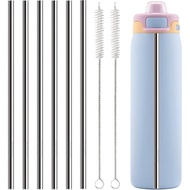 Metal Straws Replacement for Ello Pop & Fill 22 oz Accessories, 6 PCS Reusable Stainless Steel Straw