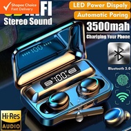 TWS F9 Wireless Earphone | Bluetooth 5.0 | Touch In-ear | 9D Stereo | Sports Waterproof | Hifi Heads