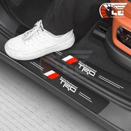 TRD Car Door Sill Protector Plate Scuff Anti Scratch Stickers For Toyota Vios Corolla Corss Altis Av