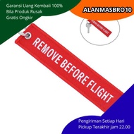 GANTUNGAN Canvas Keychain TAG Remove Before Flight Original Modern Fashion Accessories for Home Keys