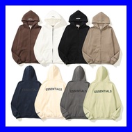 Women Men Essentials High Street Hoodies Oversize Casual Zipper Cardigan