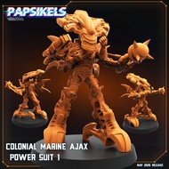 Colonial Marine Ajax Power Suit [1]-Vs Humans-Humanoid Human/32mm scale 3D printed miniature PSK