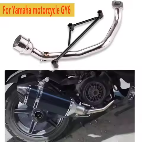 For Yamaha motorcycle GY6 51mm Motorcycle Exhaust Suitable Front exhaust pipe modification