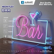 LED Neon Flex Lights Bar and Cocktail Glass Unique Decoration for Bar Business Restaurant Hotel