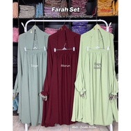 Murah Farah One Set French Khimar Setelan Rok Crinkle Airflow Realpict