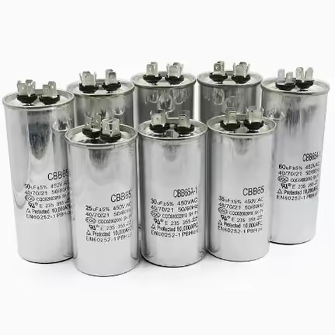 AC Motor Capacitor Air Conditioner Compressor Start Capacitor CBB65 450VAC 20uF 25uF 30uF 35uF 40uF 