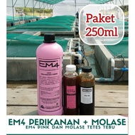 Em4 Fisheries 250ml + Molasses 250ml. Em4 pink + molase. Em4 fish + molasse