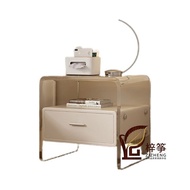 Wind Cabinet Cream Simple Value Lock High Bedside Table with Face Acrylic Solid Wood Small Children'