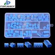 100PCS PCB Screw Terminal Block Connector KF301 Pitch 5.0MM 2P 3P 4P Splicable Kit Box KF301-2 Blue 