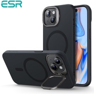 <116>ESR Black Color phone case Cloud Soft Stash Stand (HaloLock) with iPhone 15 Case/ iPhone 15 P