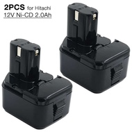 2Pcs Eb1212s Eb1214s 12V 2.0Ah Ni-Cd Replacement Rechargeable Battery For Hitachi Power Tools Eb122