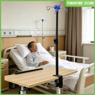 [Wishshopeelxj] Table IV Pole Drip Bag Holder Adjustable Height, with 4 Hooks for  , Portable, Deskt