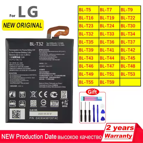 Original Battery For LG Replacement Batteria BL T5 T7 T9 T16 T19 T22 T23 T24 T30 T32 T33 T34 T36 T37