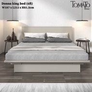 Tomato Home เตียง 6ฟุต Donna King bed เตียงนอน6ฟุต เตียงไม้ | เตียงมินิมอล Chic สวยหรูเรียบง่าย | รับนนได้ 300โล