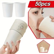 【50pcs】5oz/6oz/7.5oz Pure White Water Cup High Quality Thickened Coffee Cup Disposable Paper Cup