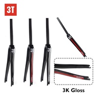 3T 700C road bike 3K full carbon fiber front fork bike bike parts bike fork glossy