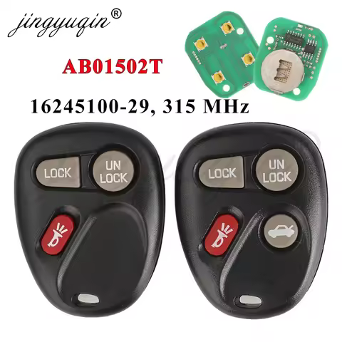 jingyuqin 315MHz 3/4Button Car Remote Control ABO1502T for Chevrolet Malibu GMC Sierra Sonoma Cadill