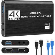 4K HDMI Capture Card for Streaming,Audio Video Capture Card PS5,Full HD 1080P 60FPS USB 3.0 Cam Link