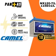 [Install Support] CAMEL PLUS MF Car Battery Bateri Kereta | 115D31L/R | NX120-7 N70Z TOYOTA MITSUBIS