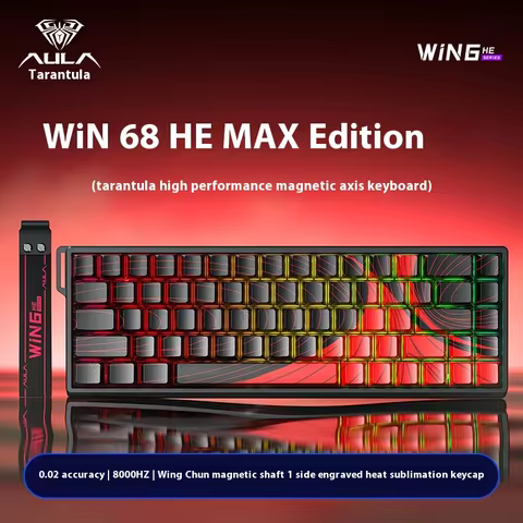 Aula Win60 Win68 He Magnetic Switch Keyboard 8k Wired Custom Rgb Hot Swap Rt Esports Gamer Mechanica