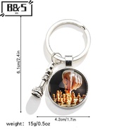 【B&S】 Fashion Chess Keychain Chessboard Chess Car Keychain （sg）