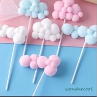3D Cloud Pompom Cake Topper Cloud Pompom Ball Decoration/