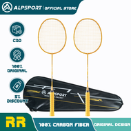 ALP RR 2Pcs With Bag 100% Carbon 4U G5 25Lbs Badminton Racket Beginner Level Genuine Men and Women T