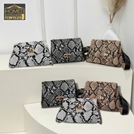 Homer Capcap Small Fashionable Women's Chest Bag PU Leather Small Belt Loop Bag/Pouch Snakeskin