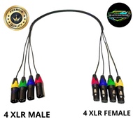 4-channel snake cable plus XLR male to XLR female 5-meter snake audio cable/