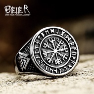Stainless Steel Ring Viking Magic Compass Pattern 62mm. Size From Bangkok