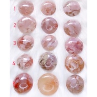 Sakura agate buttons