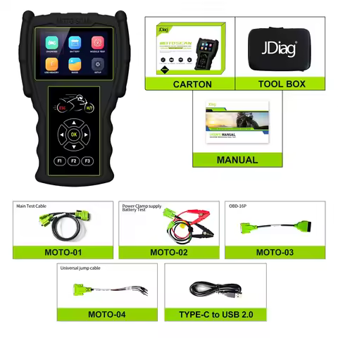 JDiag M100 Pro Motorcycle Diagnostic Tool OBD OBD2 Scanner Code Reader For BMW KTM Honda Kawasaki Ya