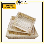 BAKUL ROTAN BAKUL BULUH BEKAS ROTAN BAMBOO WOVEN TRAY 1PCS