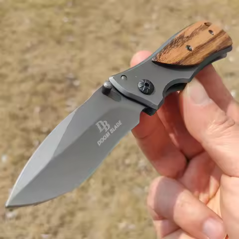 DOOM BLADE Titan 6.1" EDC Knife - 8CR15MOV Stainless Steel, 58HRC Hardness, Portable Pocket Knife wi