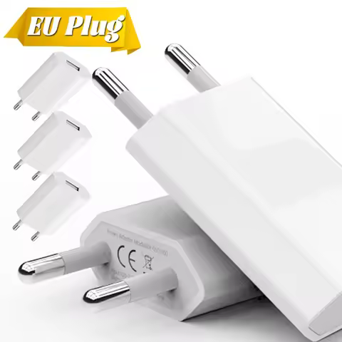 1-5PCS 5V 1A USB Charger Mobile Phone Charger Power Travel Charger EU Plug Home Wall Adapter For iPh