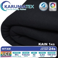 Kain Kaos Polo CVC Soft 24s | Hitam | Karunia Textile