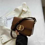 Túi Xách Túi Xách Nữ Đeo Chéo Basic Da Trơn Mềm Mịn Khóa Tròn nhiều Ngăn 2 màu Nâu Đen Thời Trang H7