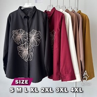 KEMEJA Kanaya Blouse Size S M L XL XXL XXXL XXXXL 2XL 3XL 4XL 5XL 5L Jumbo Size Tops Big Size Shirts