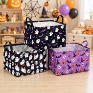 Halloween Foldable Organizer Basket Storage  Multifunctional Canvas Storage Basket