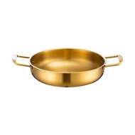 Korean Hot Pot Stainless Steel 18cm - 30cm Stylish Ramen Steamboat Hot Pot Stainless Steel Golden Co