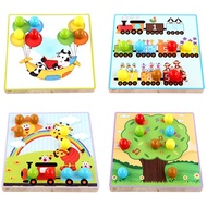 wholesale 3D Puzzles Toys Mushroom Nail Kit Buttons Art Assembling Educational Toys