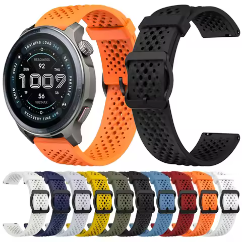 22mm Breathable Strap For Huami Amazfit BALANCE 2 47MM Sport Silicone Watchband Amazfit Bip 6/Cheeta