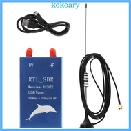 KOK RTL2832U+R820T2 100KHz-1 7GHz UHF VHF HF RTL USB Tuner Receiver AM FM Radio